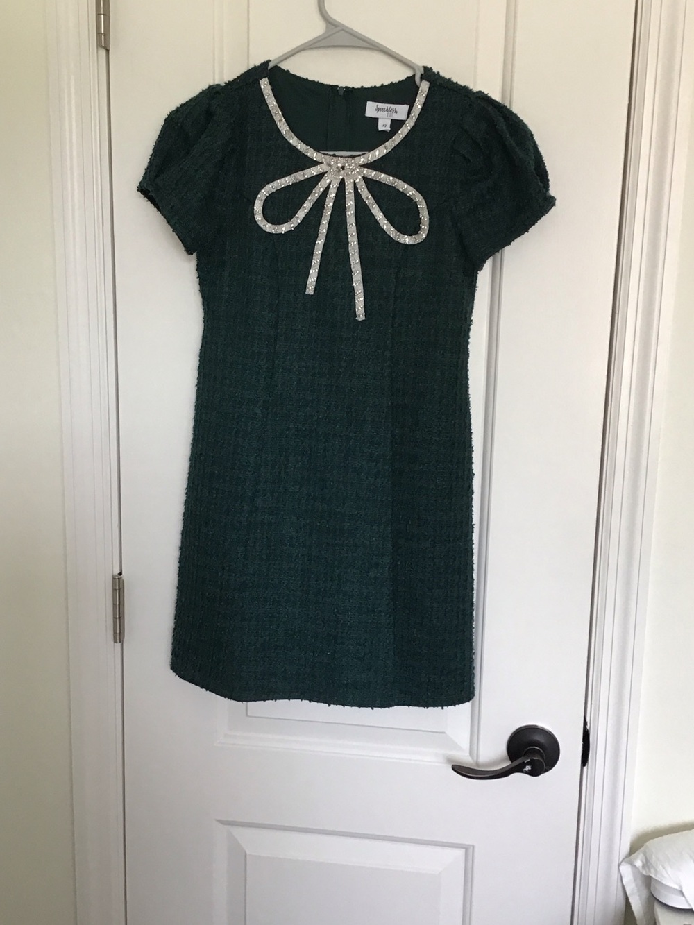 Speechless Short Sleeve Dress Hunter Green 12